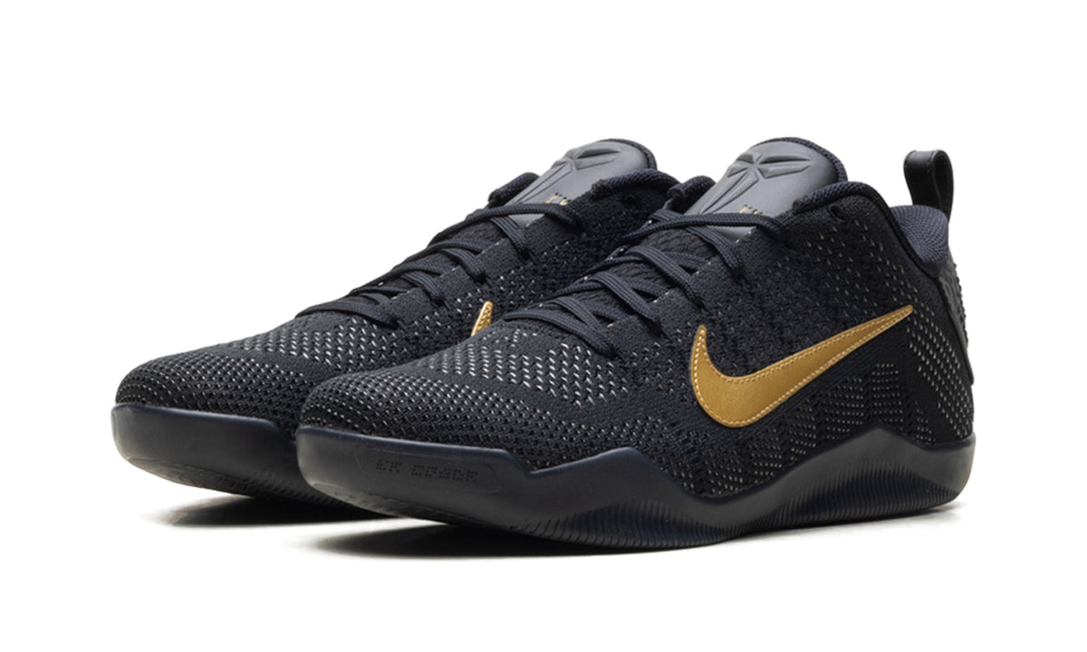 Nike Kobe 11 Elite Low Basketball Shoes - Black & Metallic Gold