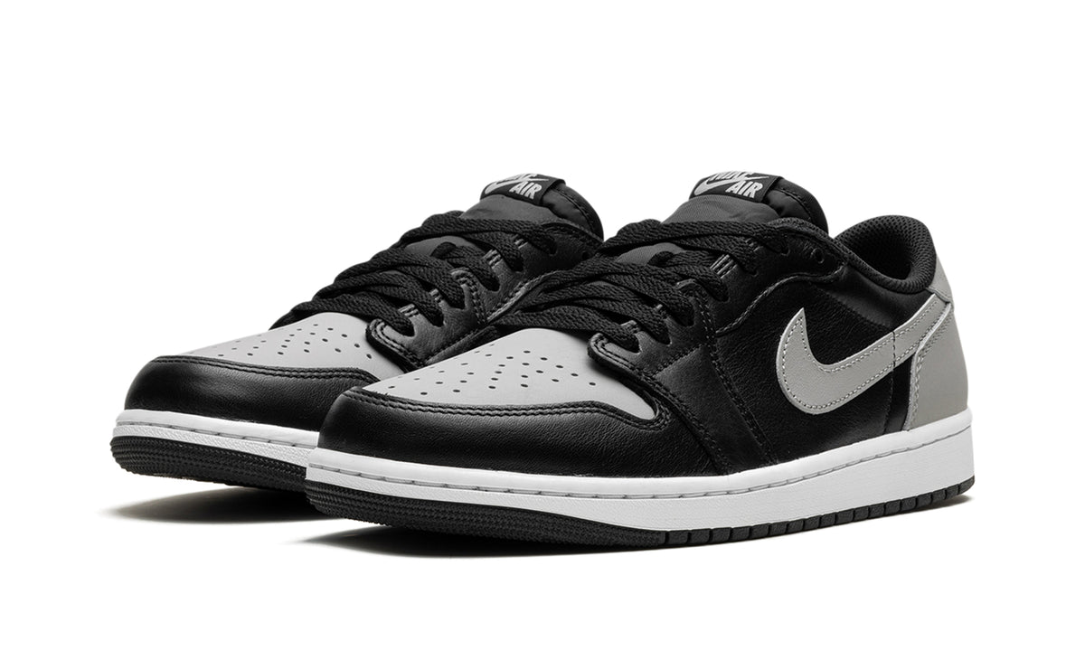 Air Jordan 1 Retro Low OG Sneakers - Black and Gray with White Midsole