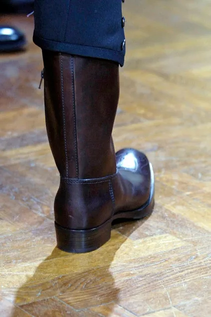 2006 Square Toe Western Boots in Polished Calfskin