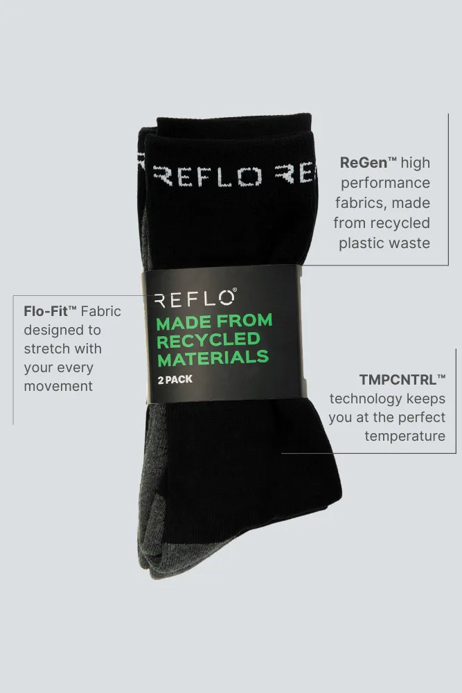 Crew Sock 2 PK Black