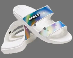 Crocs Tie Dye Two-Strap Slide Sandals Comes with Set of KIBBUTZ