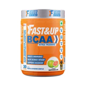 Fast&Up BCAA Advanced - 450 Gms, 30 Servings, (Watermelon Flavour) Informed Sport Certified BCAA that helps in Muscle Recovery & Endurance, BCAA (2:1:1)   Muscle Activators   Electrolytes