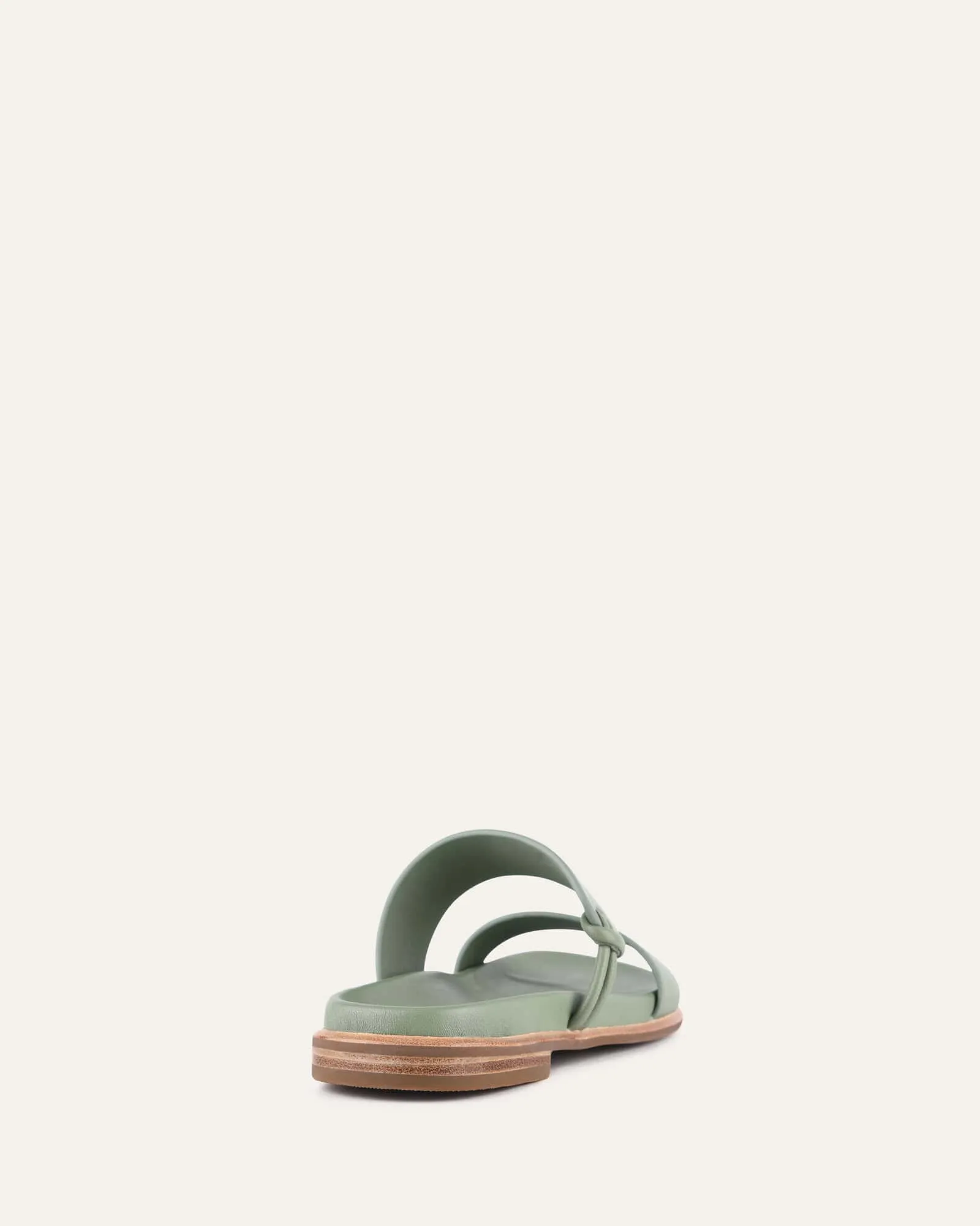 HAYES FLAT SANDALS PISTACHIO GREEN LEATHER