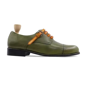 Ikara - Men's Green Calf Leather Derby Shoe