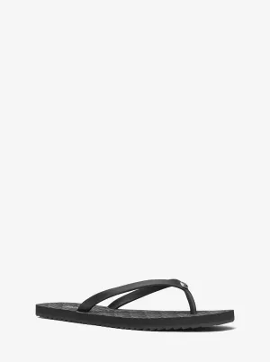 Jinx Michael Kors logo flip flops, black