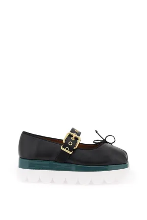 Marni nappa leather mary jane with notched sole