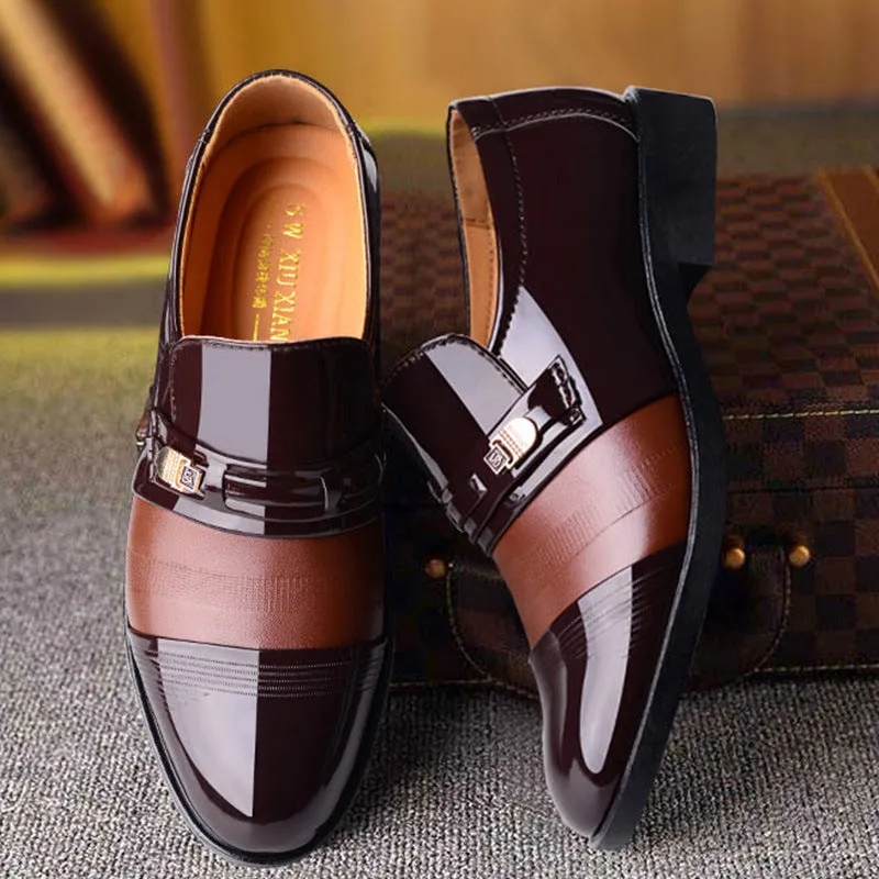 Men's business formal cutout leather shoes