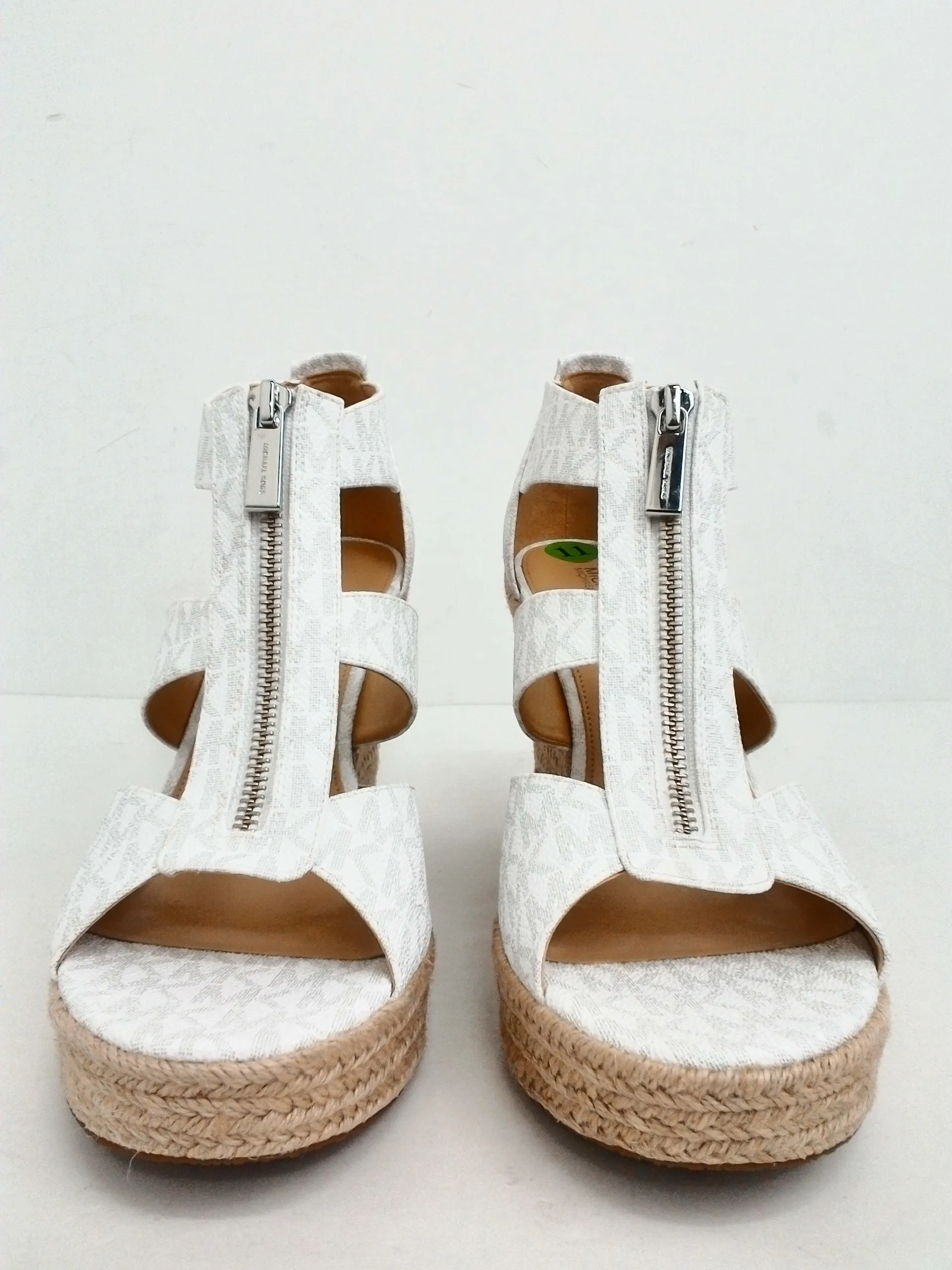 Michael Kors Women's White Wedge Sandals Size 11 M