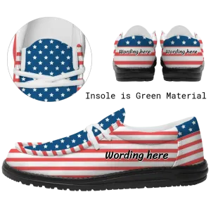 Patrioticustom Customized Patriotic Leisure Shoes, Canvas Walking Sneaker, Oxford Lace-Ups Shoes From Men And Women,2202-C0601