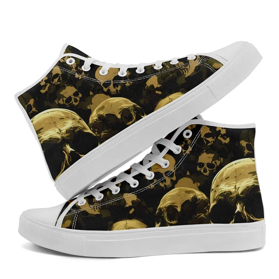 Personalized Gothic Sneakers, Custom Punk Style Shoes, Comfortable Canvas High Top Shoes