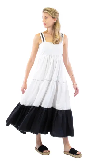 Rita Dress - White / Black