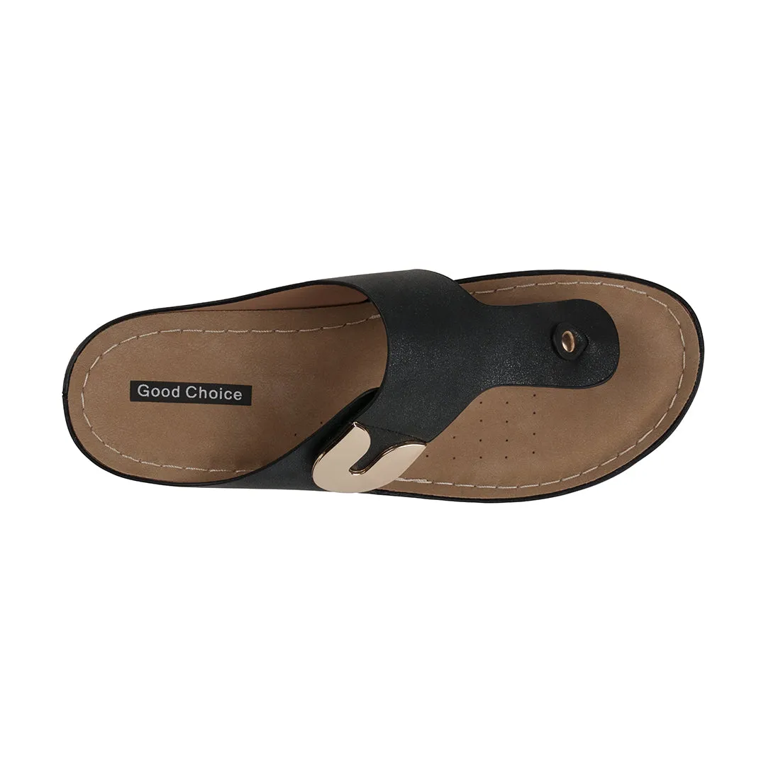 Sam Black Thong Flat Sandals