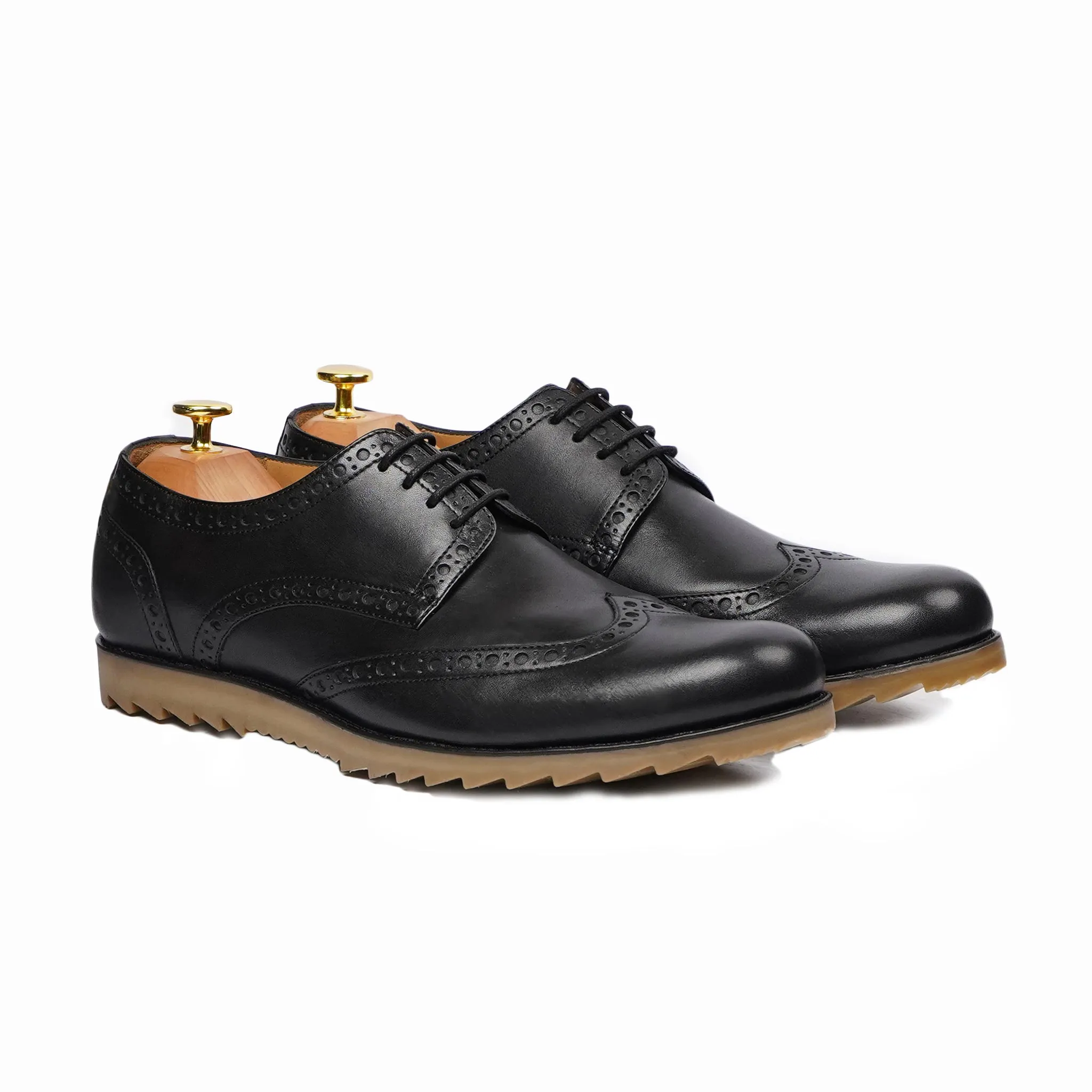 Yoite - Me's Black Calf Leather Derby Shoe